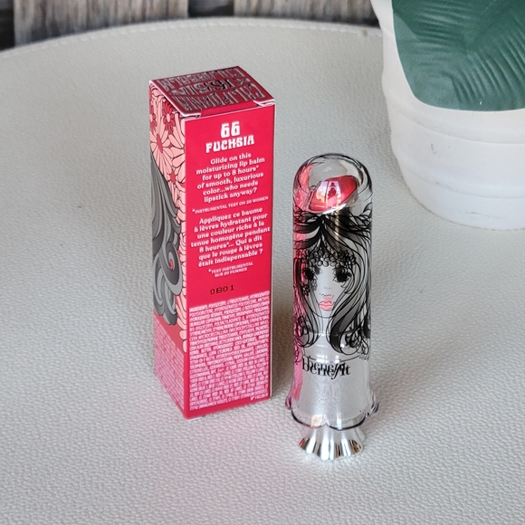 Benefit Fuchsia Lip Balm with Silver Artistic Tube - Picture 2 of 8